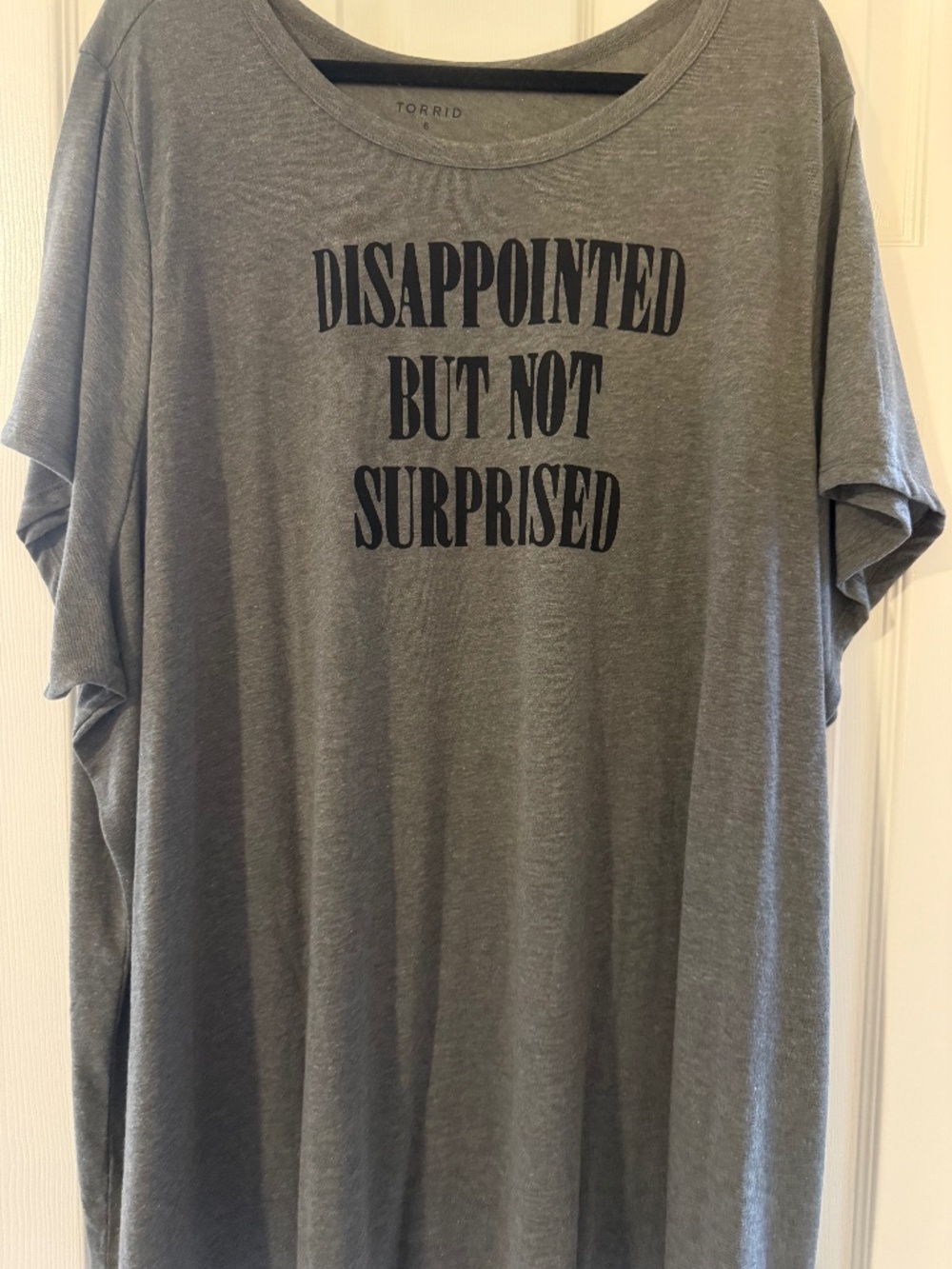 Torrid Disappointed Everyday Classic Fit Crew Neck Tee